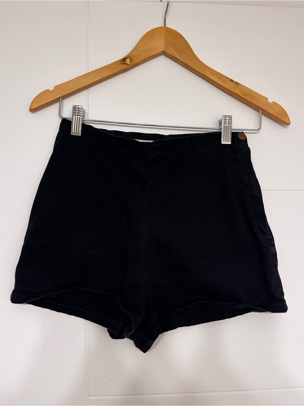 American Apparel Black High-Waist Shorts